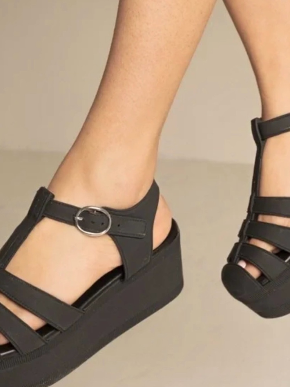Jeffrey Campbell Candied Black Matte
Platform Fisherman Jelly Sandals